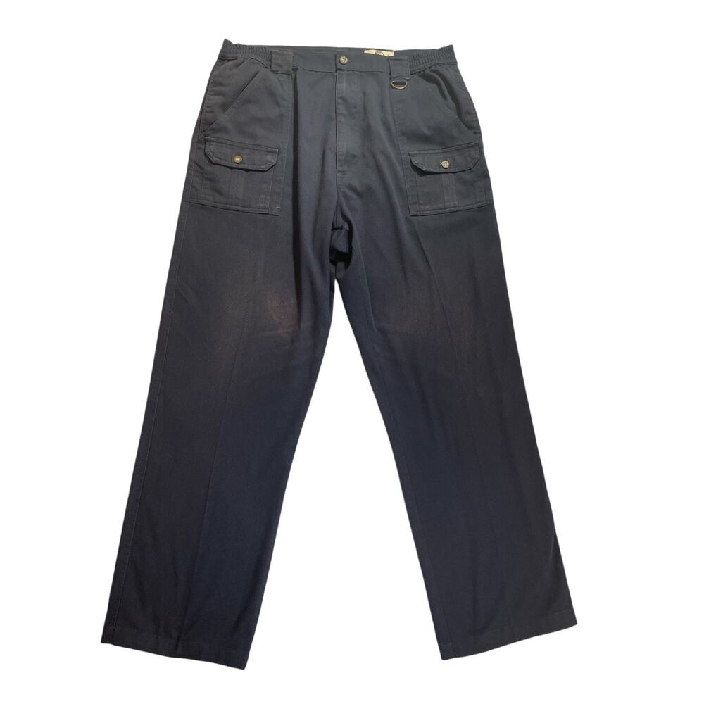 Vintage Haband Travelers Cargo Pants Men's Fit 34x31 (38L Tag) Navy Blue 1990s